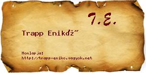 Trapp Enikő névjegykártya